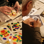 型染ワークショップの様子－小田中耕一型染展－