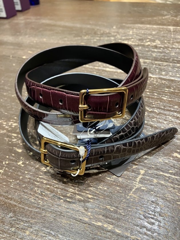 Anderson's〉この使い勝手のいいクロコスタンプレザーベルトをお試し