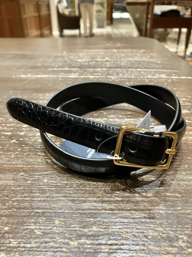 Anderson's〉この使い勝手のいいクロコスタンプレザーベルトをお試し