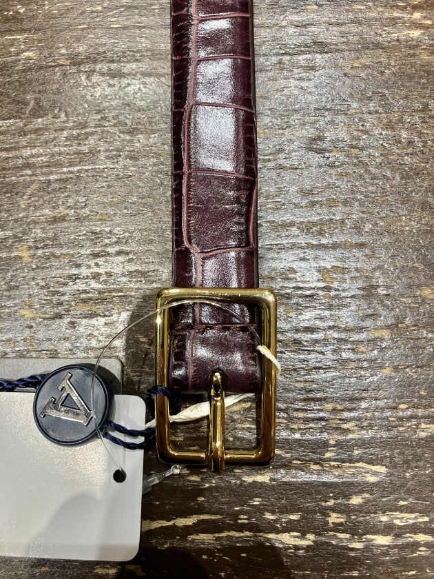 Anderson's〉この使い勝手のいいクロコスタンプレザーベルトをお試し