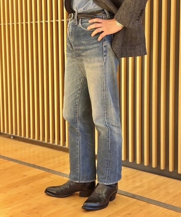 Anderson's / クロコスタンプ レザーベルト グレー サイズ80