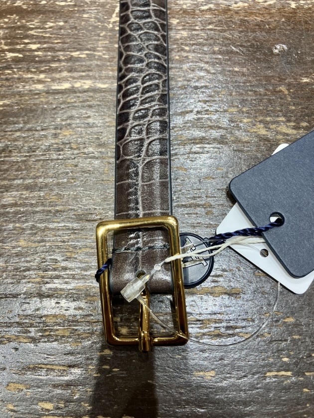 Anderson's〉この使い勝手のいいクロコスタンプレザーベルトをお試し