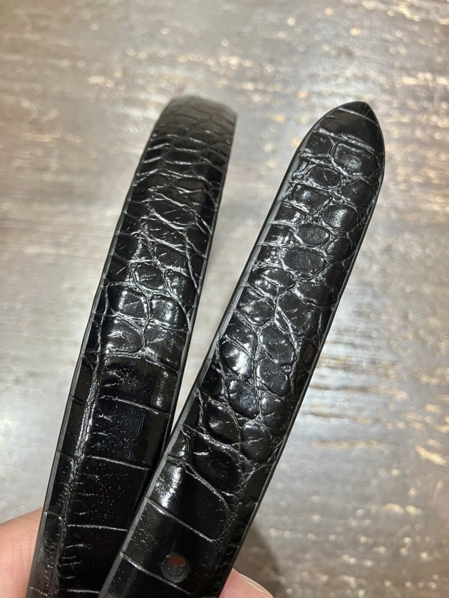 Anderson's〉この使い勝手のいいクロコスタンプレザーベルトをお試し