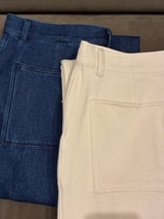 〈Quattrochi〉カシミヤ混　デニム　ワイドストレート　パンツ