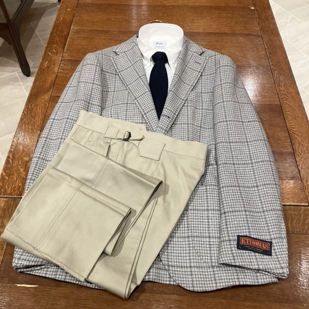 beams f 46 ロロピアーナ ベージュ brilla グレン チェック beams f 46