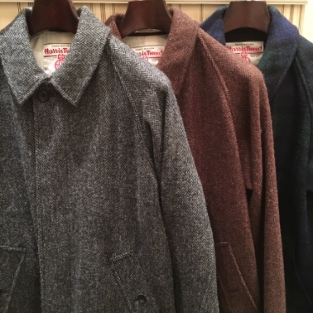 Harris Grace tweed ツイード　ステンカラーコート