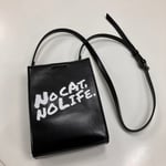 【"NO CAT, NO LIFE." 】縦型のミニショルダー♪