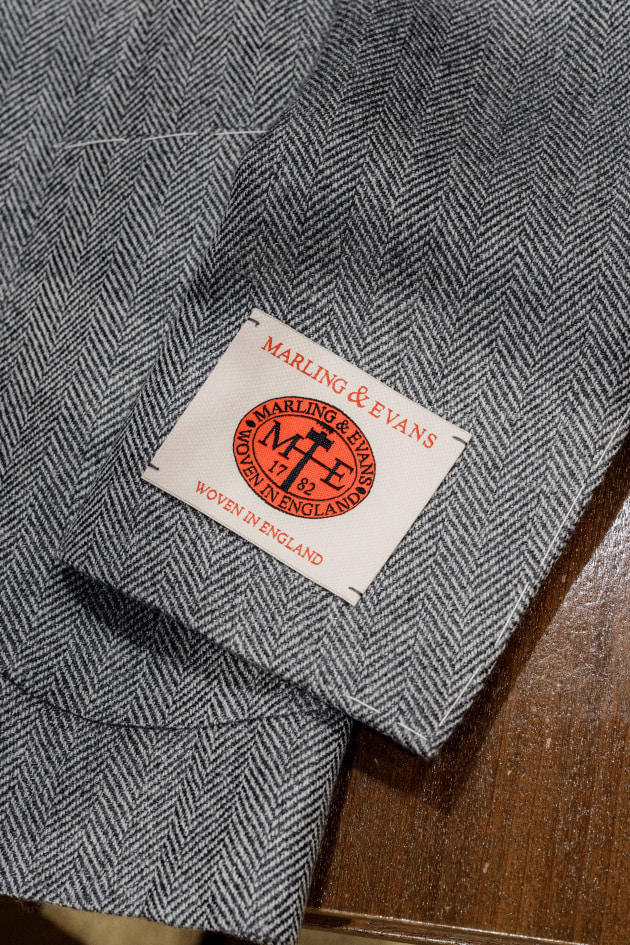春夏 BEAMS F MARLING&EVANS ジャケット 50 BEAMS F（ビームスF）MARLING & EVANS ウールリネン ヘリンボーン