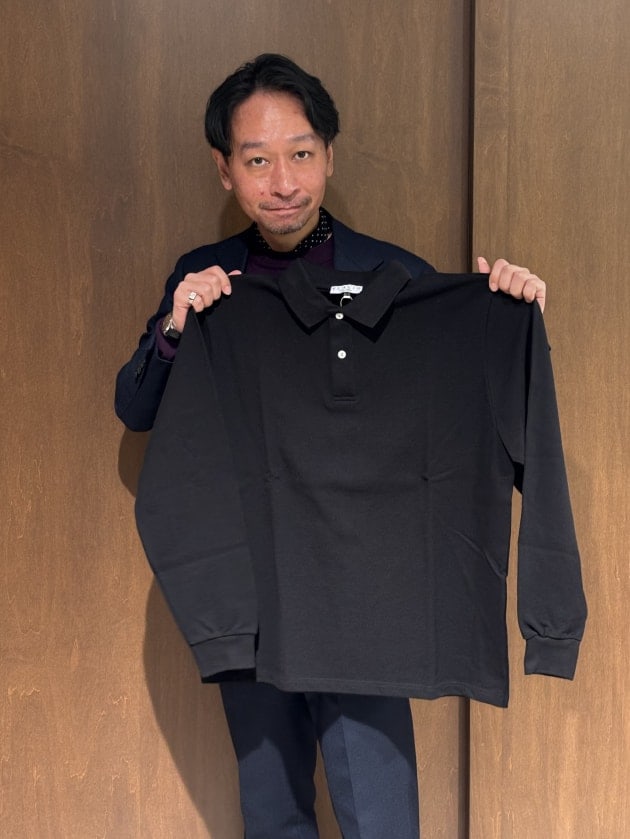 ELACIO（エラシオ）＞春のスタイリングに使い易い長袖カノコポロシャツ