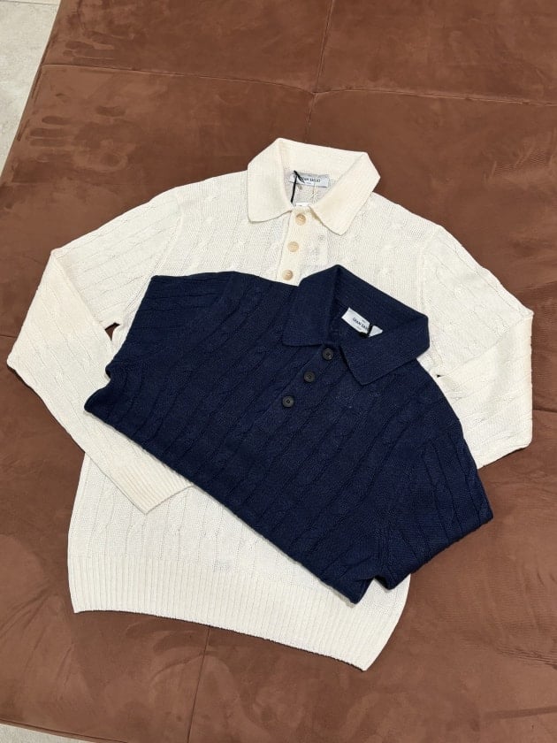 GRAN SASSO（グランサッソ）＞ケーブル編みニットポロシャツ｜ビームス