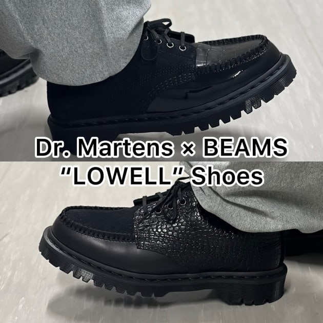 新品 正規品【別注】Dr. Martens / LOWELL UK6 25㎝ 3月5日発売！Dr. Martens × BEAMS “LOWELL” Shoes｜ビームス