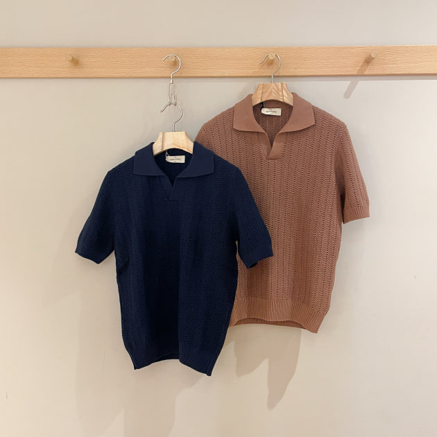 ＜GRAN SASSO＞1枚でも様になるスキッパーポロ