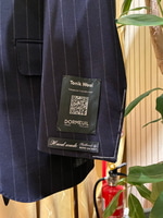 王道のチョークストライプ。〈BEAMS F〉