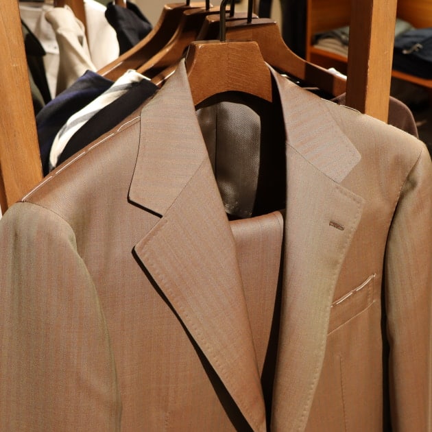 美品　ジャケット　ビームスエフ　beams ブラウン　ブリッラ　カノニコ NEW DISPLAY ＜BEAMS F＞BROWN HERRINGBONE JACKT｜ビームス ハウス