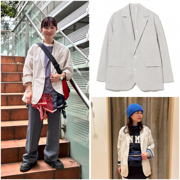 今ほしい！、春ジャケット♡〈BEAMS BOY〉シアサッカージャケット