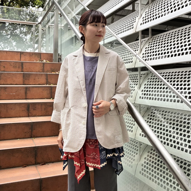 今ほしい！、春ジャケット♡〈BEAMS BOY〉シアサッカージャケット