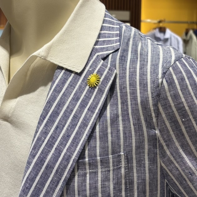 ＜GIANNETTO（ジャンネット）＞ストライプ柄シャツジャケット