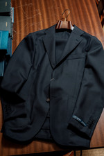 BEAMS F（ビームスF）NEW EASY ジャパンウール ネイビー スーツ