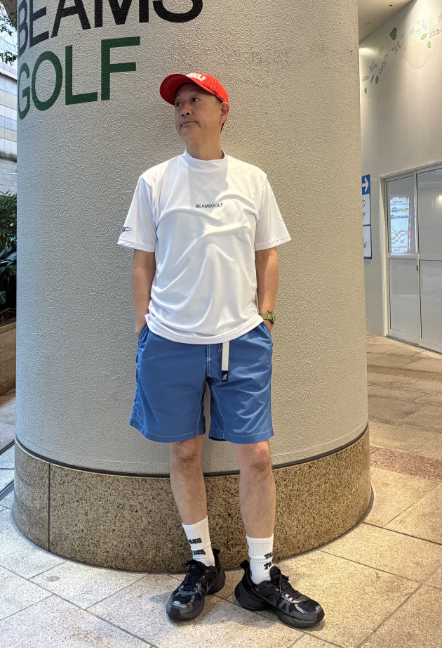 ★美品★BEAMS　GOLF　タラッティプラスリッチモックネック　M BEAMS GOLF（ビームス ゴルフ）ORANGE LABEL / フレックスドライ
