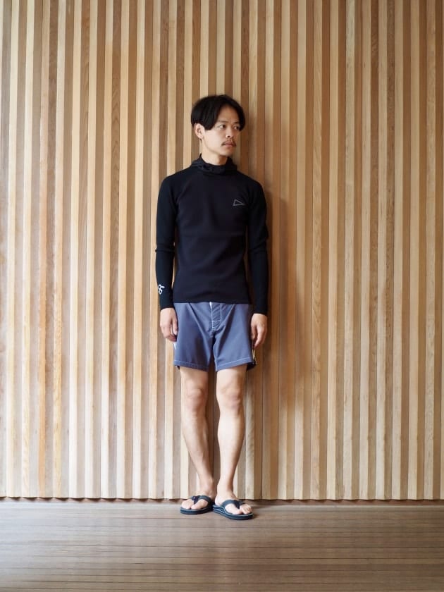 RASH WET SUITS CO . 1mm Hoodie Topper ”Drain Material”｜ピルグリム
