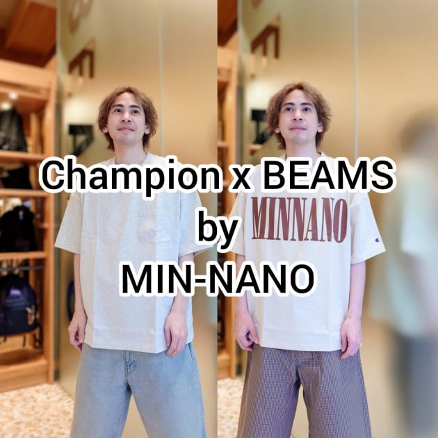 Champion × BEAMS by MIN-NANO】別注Tシャツ｜ビームス 新潟｜BEAMS