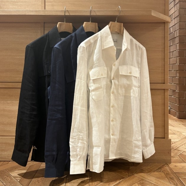 夏にオススメ 〈Massimo d'Augusto〉 リネン シャツジャケット
