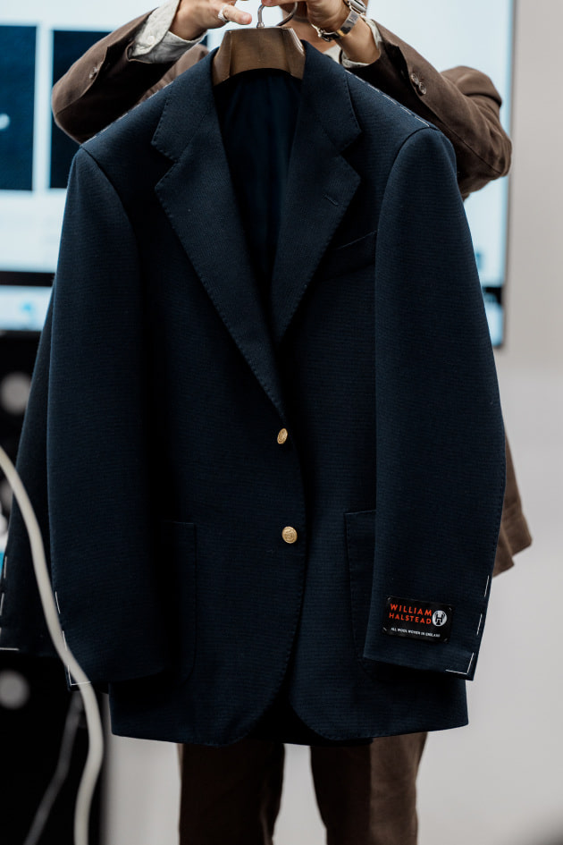 【美品】beamsF ringjacket製 ネイビー ダブルジャケット 46 2026年秋冬＜BEAMS F＞ラインナップ説明会＜オリジナルスーツ