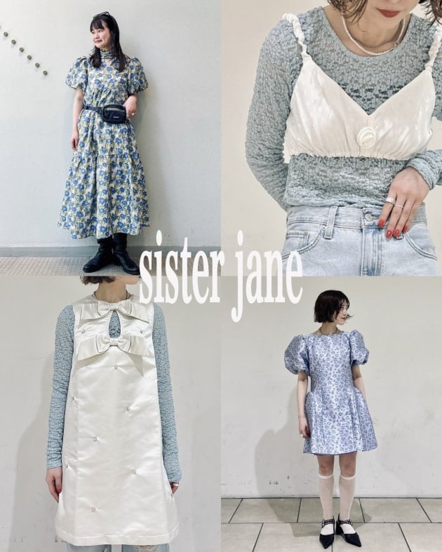 sister jane/BEAMS 花柄刺繍 半袖ミニワンピース ⑅୨୧ sister jane ୨୧⑅*｜ビームス 名古屋｜BEAMS