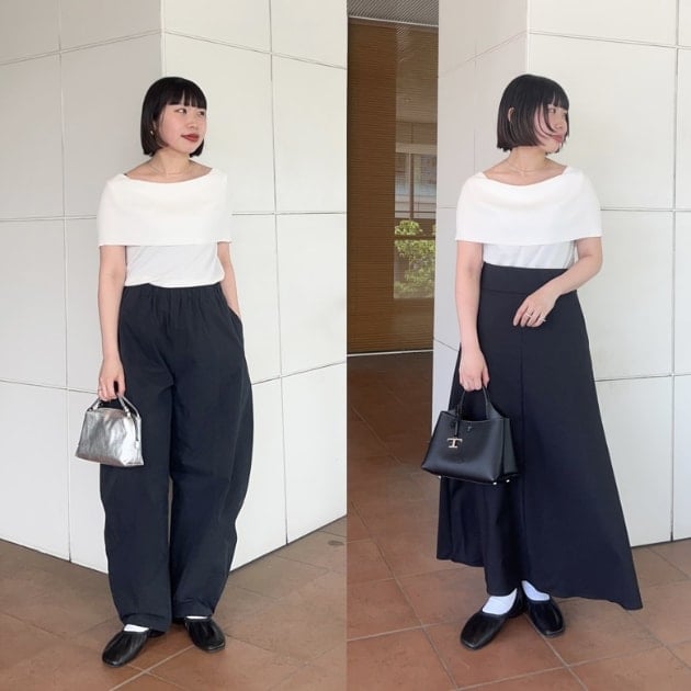 人気のオフショルを着回します！！