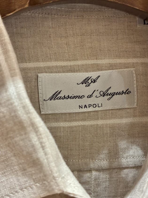Massimo d'Augusto〉大人のための「軽快」リネンシャツジャケットを