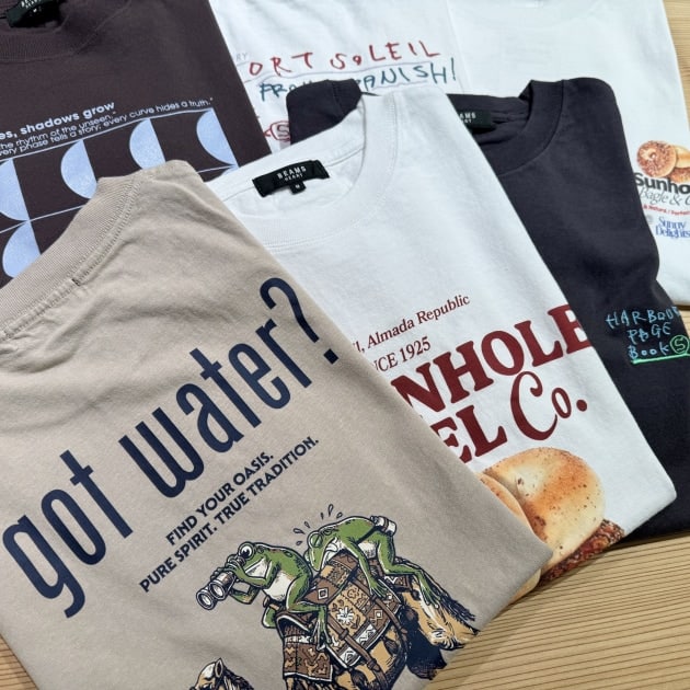 夏本番前にお安くなりました。1枚で着やすいデザインTシャツ