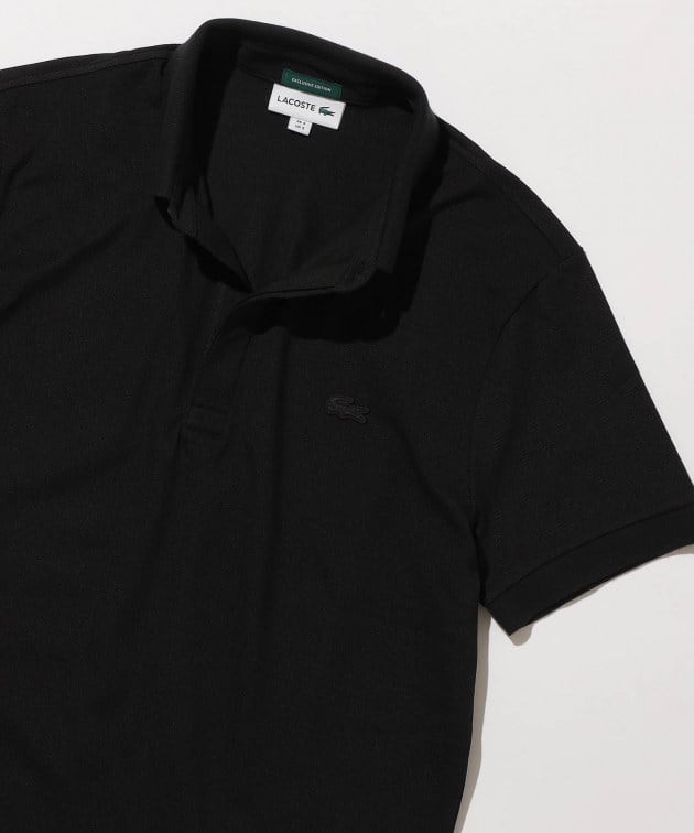 新品 BEAMS × LACOSTE ポリエステル 別注 ポロシャツ ブラック ダークカラーのポロシャツの魅力。別注〈LACOSTE〉 PARIS｜BEAMS F
