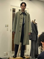 BEAMS F（ビームスF）コットンシルク ギャバジン ベルテッド バル