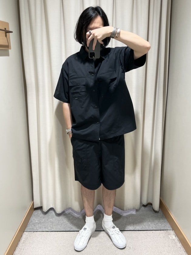 ☆730supreme short ショーツ  S ブラック シャツセット アクティブな夏休みにお勧めセットアップ！｜ビームス アウトレット