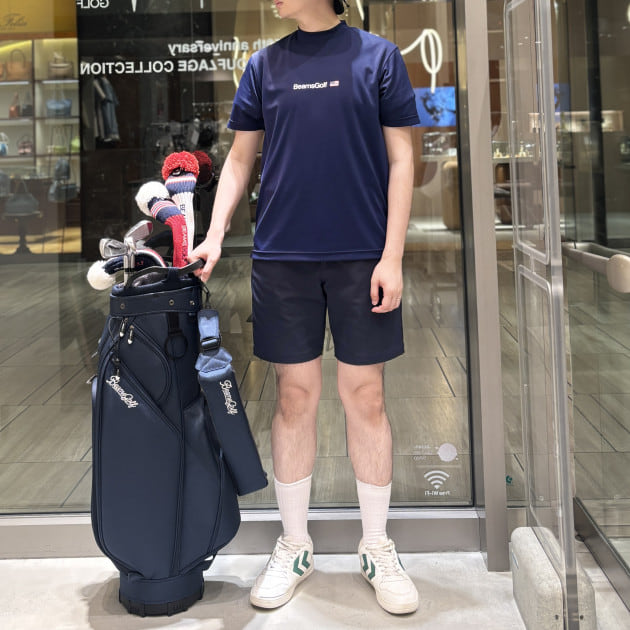 【新品】ビームスゴルフ メンズ コンプレッションシャツ XLネイビー ロゴで魅せる、大人の夏ゴルフスタイル。｜ビームス ゴルフ グラン