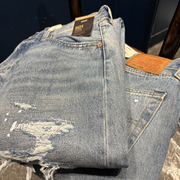 LEVI'S 501 Loose Crash Repair Denim 34 w34／LEVI'S 501 Loose Crash