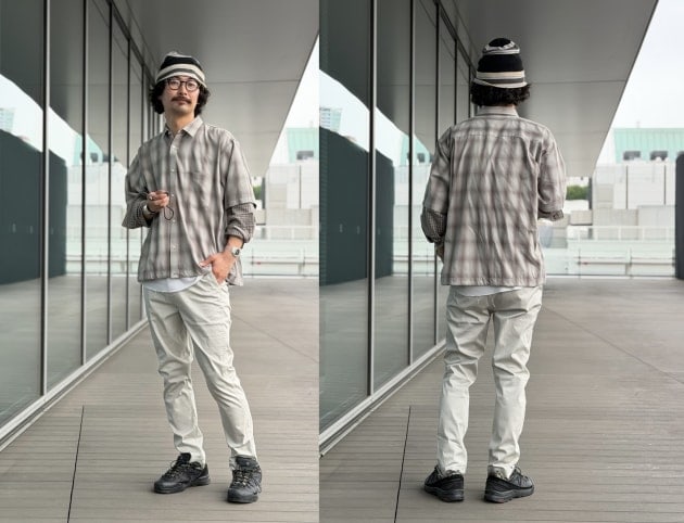 夏でも涼しい。】BEAMS(ビームス)人気ストレッチテーパードパンツの