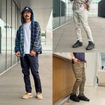 【夏でも涼しい。】BEAMS(ビームス)人気ストレッチテーパードパンツのピケ素材モデル登場