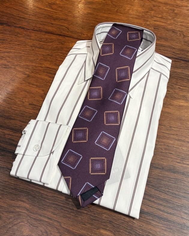 Franco Bassi ネクタイ プリント ブラウン系 新入荷〈FRANCO BASSI〉プリント ネクタイのご紹介です。｜ビームス