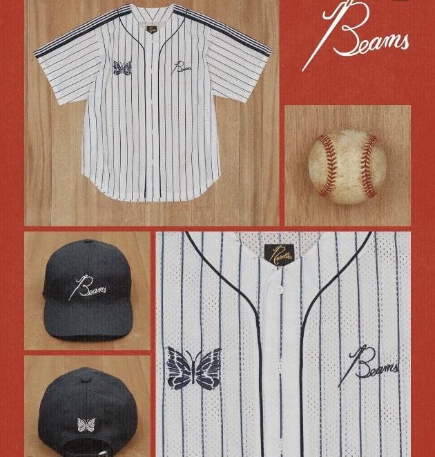 NEEDLES(ニードルス)×BEAMS別注ベースボールシャツ&キャップが発売