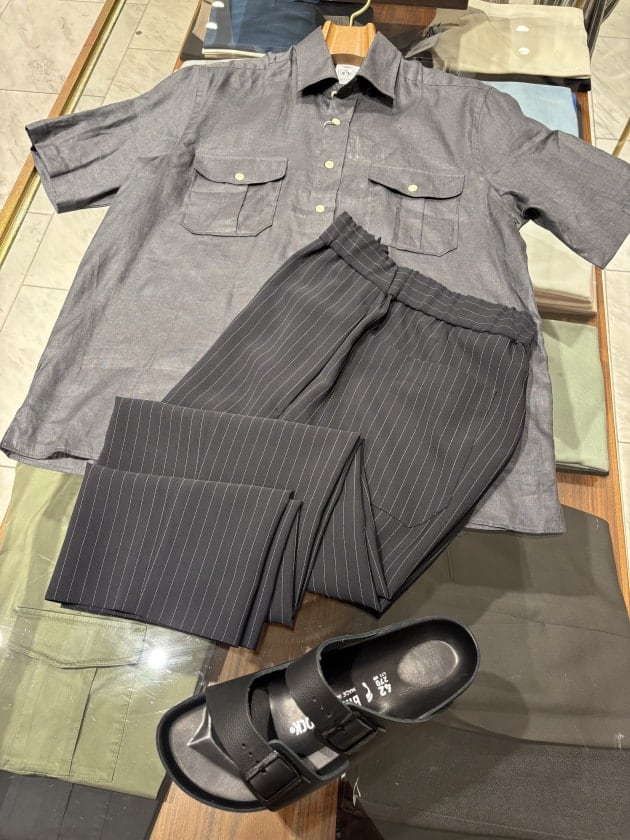 MORE SALE】＜CORDINGS（コーディングス）＞リネン半袖シャツ