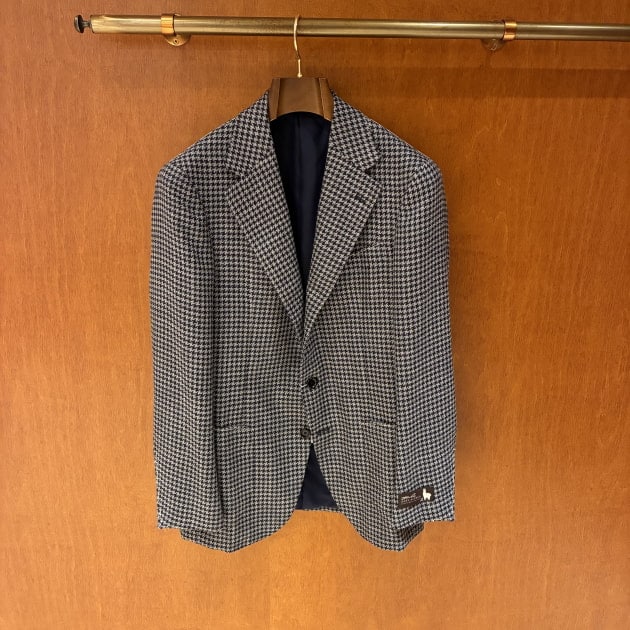 極美品 ビームスエフ BEAMS F ハウンドトゥース ジャケット 46 8R BEAMS F＞ミックスファブリック ハウンドトゥースジャケット｜ビームス