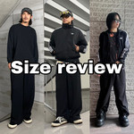 《サイズ比較》【別注】Champion / サーマル ワイドパンツ