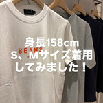 【BEAMS ロゴ Tシャツ】身長158cm、着用してみました！