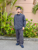 【具志堅ブログ】秋に向けて♪グリッドチェックシャツ×ワイドスラックス