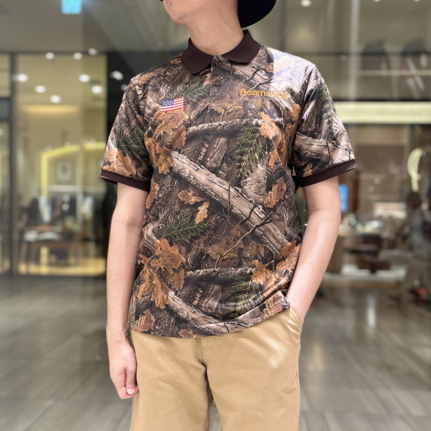 夏ゴルフに映える】BEAMS GOLFのリアルツリー柄ポロシャツコーデ