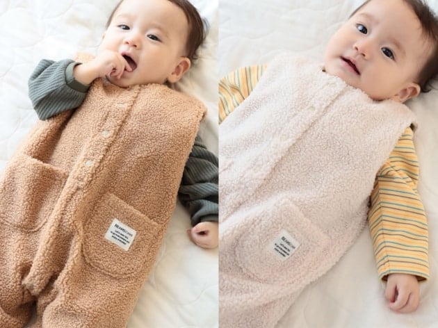 Snap-on冬用 ボア付きベージュオーバーオールLL③ ボアオーバーオールで秋冬お出かけ＆防寒！｜BEAMS mini（ビームス