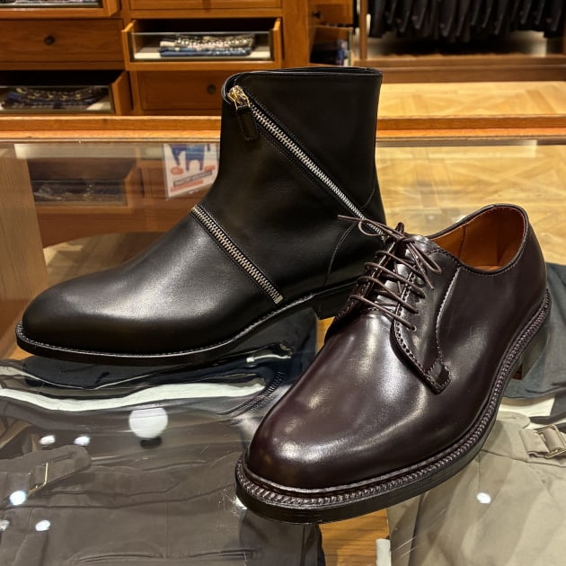 Alden ビームス別注 サドルダービー マホガニーコードバン　7ハーフ レザーシューズ】コードバンシューズと50周年記念ブーツ｜ビームス