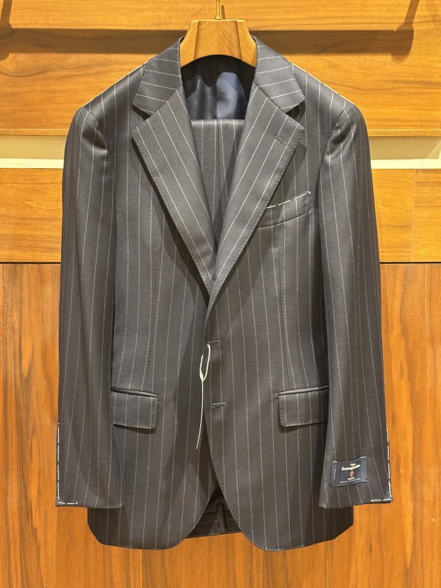 【本家✨】Ermenegildo Zegna スーツ 52 ブラック ストライプ BEAMS F＞Ermenegildo Zegnaチョークストライプスーツ｜ビームス 二子