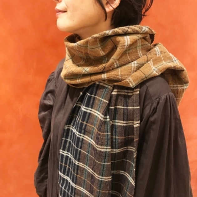 M様 丹波布のストール 藍のストール | 丹波布 -Tamba nuno -｜ムラカミ染織